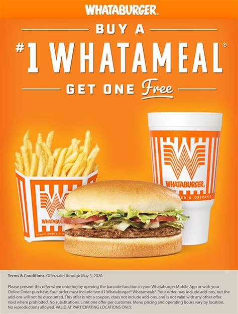 whataburger coupons printable|Whataburger Coupons And Deals: Free Burgers